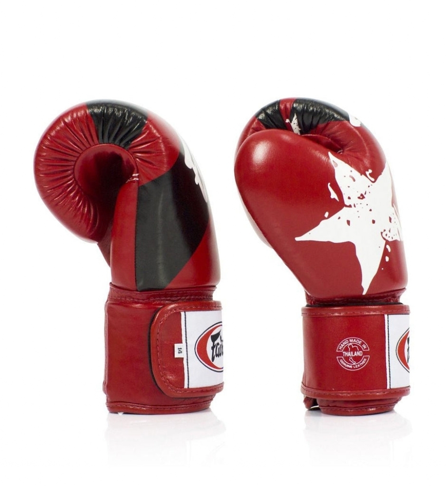 Red 4649 Boxing Gloves Fairtex BGV1 – Nation Print – Red – 16 oz