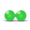 Double ebonite massage ball "Foam Ball" Ø 6cm | Grün