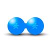 Double ebonite massage ball "Foam Ball" Ø 6cm | Blau