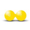 Double ebonite massage ball "Foam Ball" Ø 6cm | Gelb