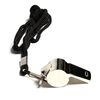 Stainless steel referee whistle with lanyard