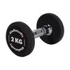 Round rubber dumbbell | 2 KG
