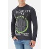 L/S T-Shirt With Prints, Size: S, Colour: Anthracite