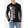 L/S T-Shirt With Prints, Size: S, Colour: Schwarz