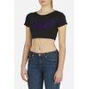 Slim Cropped T-Shirt, Size: XL, Colour: Schwarz