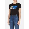 Cropped T-Shirt W/ Prints, Size: S, Colour: Schwarz