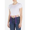 Cropped T-Shirt W/ Coulisse, Size: XL, Colour: Weiss