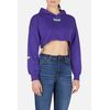 Cropped Hoodie Sweatshirt, Size: XL, Colour: Violett