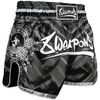 8 WEAPONS Muay Thai Shorts, 8 Ways Yant, black-silver S, Size: S, Colour: Schwarz