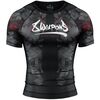 8 WEAPONS Rashguard, S/S, Hit 2.0, black-red, S, Size: S, Colour: Schwarz