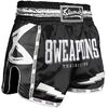 8 Weapons Muay Thai Shorts Carbon -  Night 2.0, Colour: Schwarz, Size: XXL