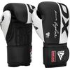 Boxing Gloves Rex F4 White/Black-10OZ, Colour: Weiss, OZ: 10oz