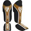 RDX Aura Plus T-17 Shin Guards, Size: L, Colour: Schwarz