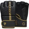 Grappling Gloves F6 Matte Golden-L, Size: L, Colour: Schwarz