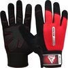 Gym Weight Lifting Gloves W1 Full Red, Colour: Rot, Size: L