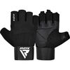 Gym Weight Lifting Gloves W3 with EVA padding, Size: M, Colour: Schwarz
