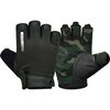Gym Training Gloves T2 Half Army Green-M, Colour: Green, Size: M
