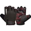 Gym Training Gloves T2 Half Red-L, Colour: Schwarz, Size: L