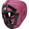 Kopfschutz Mit Abnehmbarem Gesichtsschutzgitter, Farbe: Pink, Grösse : L