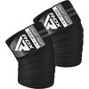 Gym Knee Wrap, Size: One Size, Colour: Schwarz