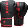 Boxhandschuhe RDX F6 Kara – Schwarz/Rot – 10oz, Farbe: Schwarz, OZ: 10oz
