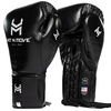 Gants de boxe HitnMove Balance lacets Noir 12oz, Couleur: Noir, oz: 12oz