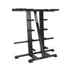 Complete storage of discs and quick release bars