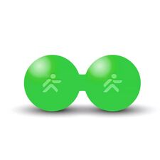 Double ebonite massage ball "Foam Ball" Ø 6cm | Grün