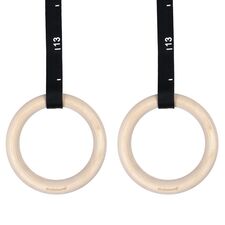 Gymnastics rings - wooden crosstraining Ø 32mm + adjustable straps