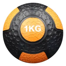 Medicine Ball" weighted ball made of durable rubber | 1 KG, Colour: Orange, Additional Weight: 1 kg