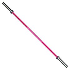 Barre musculation "Barbell" Ø 50mm + 2 stop disques | Rose 7.5 KG, Poids kg: 7.5 