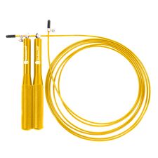 3M adjustable aluminium "Speed Rope" skipping rope + bag GladiatorFit | Walleye, Colour: Gold