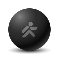 Ebonite massage ball Ø 6cm "Foam Ball | Black