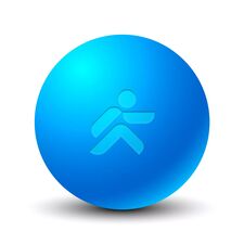 Ebonite massage ball Ø 6cm "Foam Ball | Blau