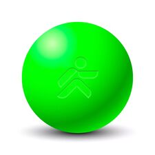 Ebonite massage ball Ø 6cm "Foam Ball | Green