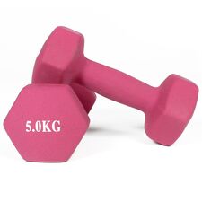 Neoprene dumbbells for bodybuilding and fitness (set of 2) | 2 x 5 KG