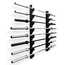 Steel wall rack storage for 10 weight bars