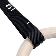 Gymnastikringe Ø 25mm aus Holz mit verstellbarem Gurt GladiatorFit
