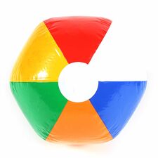 Plastic inflatable beach ball