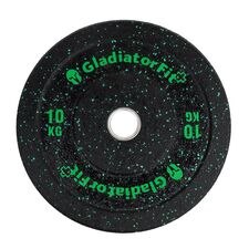 Olympische Scheibe "Hi-Temp" Gummi Ø 51mm | 10 KG, Farbe: Grün, Zusatzgewicht: 10 kg
