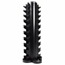 Vertical steel storage rack 125cm for 10 pairs of dumbbells