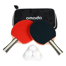 Set of 2 ping pong rackets + carrying bag