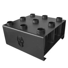 Vertical storage rack for 9 barbells Ø 51mm in black steel
