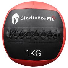 Ultra-resistant wall ball in synthetic leather | 1 KG, Colour: Schwarz, Additional Weight: 1 kg