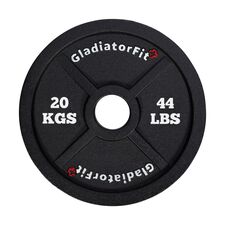 Black cast-iron Olympic disc Ø 51mm GladiatorFit | 20 KG
