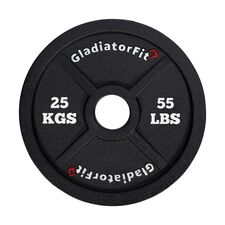 Black cast-iron Olympic disc Ø 51mm GladiatorFit | 25 KG