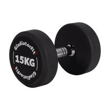 Round rubber dumbbell | 15 KG