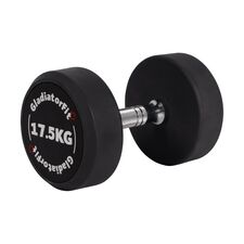 Round rubber dumbbell | 17.5 KG