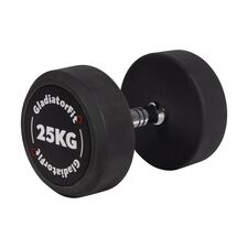 Round rubber dumbbell | 25 KG
