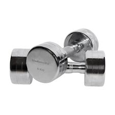 Haltères ronds en chrome (lot de 2) GladiatorFit | 2 x 5 KG